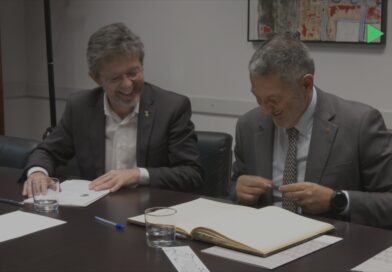 El conseller d’Empresa i Treball, Miquel Samper, s’ha reunit amb l’equip de govern de Montornès